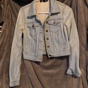 Cropped jean jacket